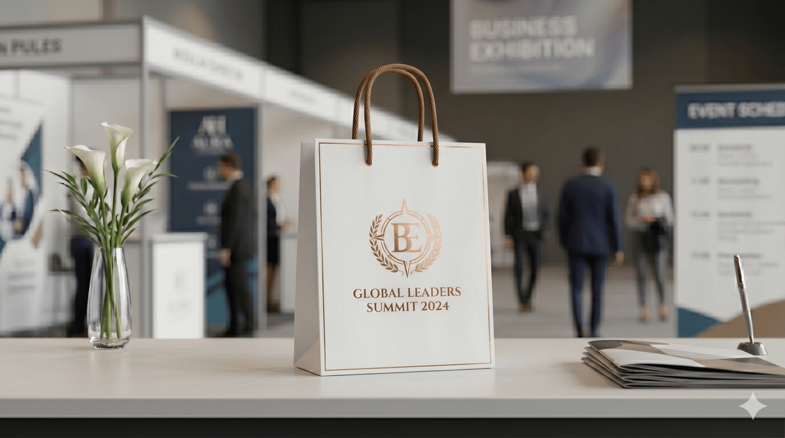corporate events white paper bag