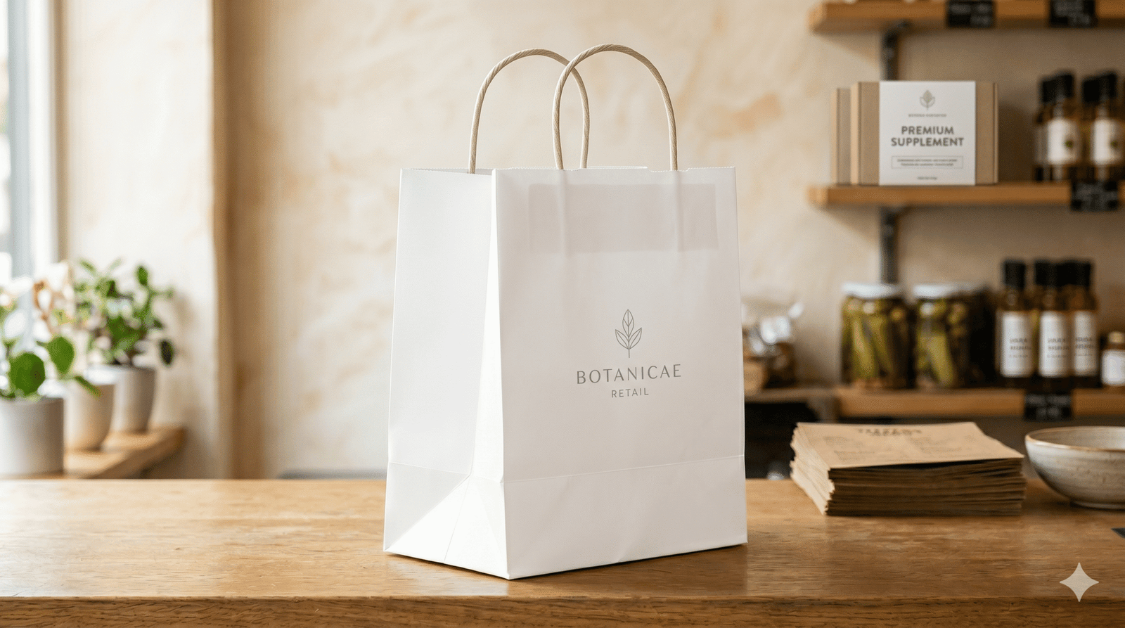 white kraft paper bags